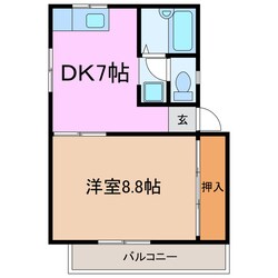 タウン竹の山の物件間取画像